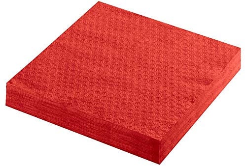 VEPATIM 1000 Servietten Prägeservietten 1-lagig 33 x 33 cm rot