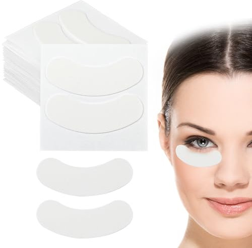 Ptwola 100 Stück Wimpernverlängerung Pads Wiederverwendbare Augenpads Beauty-Tools Mikroschaum-Wimpernpads Passend für Pro Salon Individuelle Wimperndauerwelle