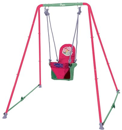 Peppa Pig Fast Folding Toddler Swing, Steel, Multicoloured, 119cm x 115cm x 110cm