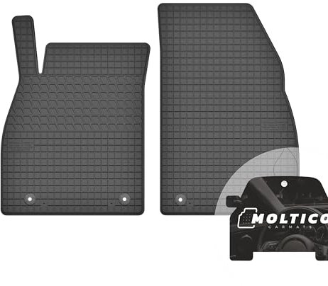 moto-MOLTICO Vorne Gummimatten Auto, 2-teiliges Set, Allwetter Gummi Fußmatten mit Rand, Antirutsch & Wasserfest Autoteppiche - passend für Opel Insignia (2008 – 2017)