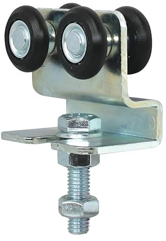 Sellon24® Stahl Tor Bauteile Schiebetür Schiebetor Scheunentor Garage Tür Hängende Tor Rolltor Bodenlaufschiene Garten Laufrollen Führungsrollen 33x34 (9. Vierädriger Rolle H/27-33x34-NYLON)