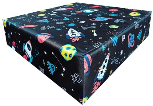 Toddler Booster Seat Cushion with Adjustable Straps and Washable Removable Cover Portable Dining Chair Pad for Kids and Baby - Travel-Friendly Seat Pads for Table Height Increasing [Space]