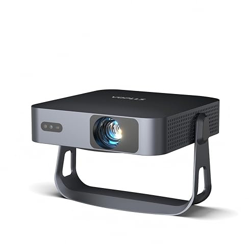 Smart Beamer【Netflix Offiziell/360° Drehbar 】 Mini Beamer 4K mit Autofokus & Trapezkorrektur, VOPLLS 23000L 1080P Full HD WiFi6 Bluetooth Beamer Klein Heimkino/Outdoor Projektor für Handy