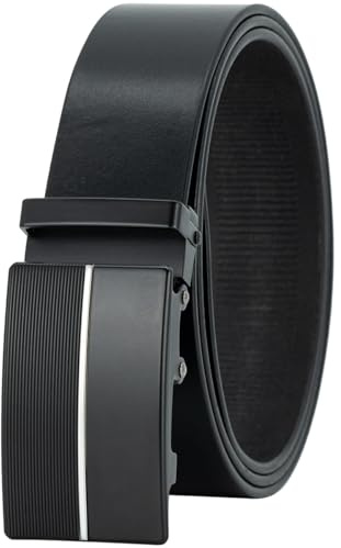 LINDENMANN Automatik-Gürtel Herren Rindleder schwarz, Farbe/Color:schwarz, Size US/EU:Bundweite 110 cm Gesamtlänge 125 cm W 43.5 XL