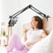 CROWNSHOP Tablet Stand Adjustable Universal 360-degree Rotatable Metal Tablet Holder Heavy Duty Base Phone Phone Stand for iPad or Other for 4.7~12.9 Inch-Screen Devices (Clamp type)