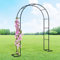 Generisch Rosenbogen aus Edelstahl, Gartenbögen Metall, Torbogen Rankhilfe Rankgitter, Stabiler Rankbogen, 80-350cm Gemüse-Wachstumsbogen für Gartenlaube mit Sockel(Schwarz,Width 80xHeight 200cm)