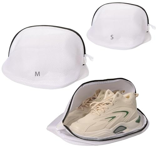 2 sacchetti per lavare le scarpe, per lavatrice, per sneaker, calze, scarpe a rete (2)