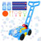 Joellfuner Rasenmäher Seifenblasenmaschine, Seifenblasen Rasenmäher für Kinder, Automatische Seifenblasenmaschine mit 12 Blasenlöcher, Bubble Machine für Jungen Mädchen Sommer Garten Hochzeit (Blau)