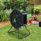 Mini composteur rotatif 70 l/15,4 litres - Mini bac à compost rotatif à chambre unique pour jardins, balcons, cours (hexagonal)