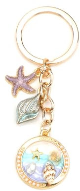 OBEISN Schlüsselanhänger aus Metall in Muschelform, Kreatives Freundinnen Geschenkset, Kleine Geburtstagsgeschenke für Frauen, Freundin oder Schwester, Geschenke für jeden Anlass