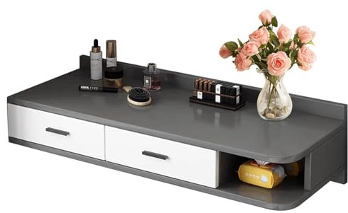 Wandmontierter Klapptisch mit Schublade, platzsparender Computertisch für kleine Räume, vielseitiges Wandregal für Schlafzimmer und Heimbüro