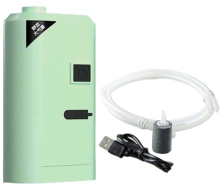Fish Tank Pump, Usb Aerator, Quiet Operations, Adjustable Airflow, Oxygen Bubbler for Hydroponics, Aquatic Plants, Shrimp Tanks, Reptile Enclosures, Seafood Ponds, Aquaculture 2.36x1.26x3.74in