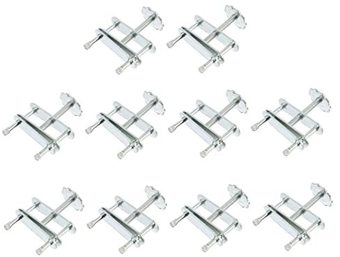 Homoyoyo 10Piezas Abrazaderas de Tubo de Control de Ajustables de Hierro Galvanizado para Laboratorio Clip Sellador con Tornillo Herramienta de Enseñanza y Equipos Experimentales y Ergonómicas