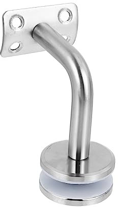 DIYEAH 1 Pieza Soporte de Vidrio Inoxidable Barandilla de Abrazadera Fija de Pasamanos Accesorio Resistente Instalar Uso Interiores y Exteriores