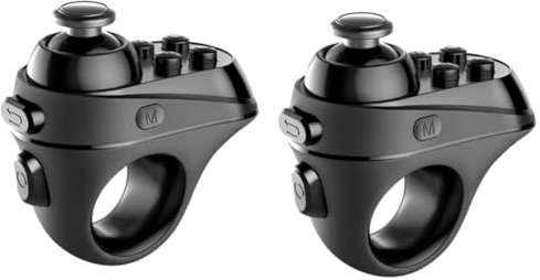 Luobannm Mandos A Distancia R1 con Bluetooth para Realidad Virtual (VR) con Forma de Anillo para Auriculares VR para Teléfonos iOS y Android.