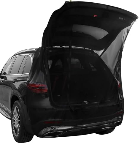 Carpas de coche para acampar – Tienda para vehículos, cubierta de toldo con malla de ventilación antimosquitos para maletero de la mayoría de vehículos y bandeja de camiones para viajes largos