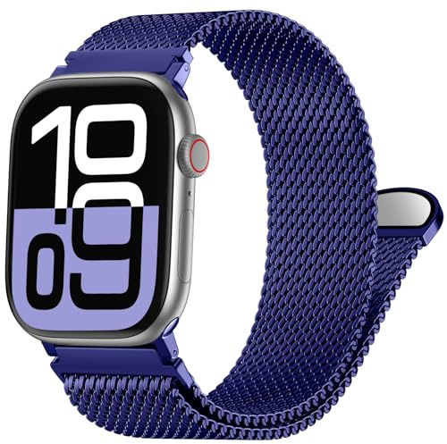 Easuny Metallo Cinturini Compatibile con AApple Watch Armband 40mm 42mm 38mm 41mm, Regolabile Acciaio Inossidabile Cinturino per iWatch Series 10 9 8 7 6 5 4 3 SE, Donne Uomini
