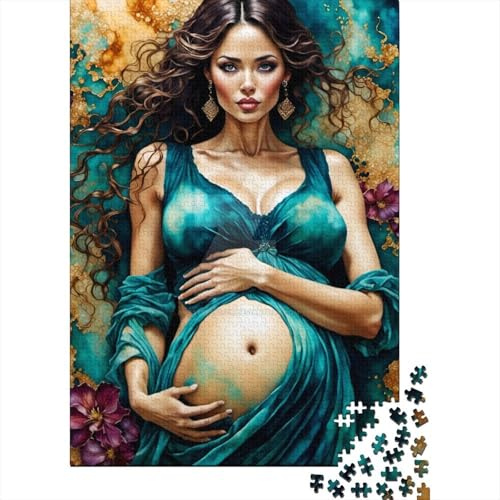 Puzzle de 500 pièces représentant Une Femme Enceinte, en Bois, pour Adultes et Enfants. Jeu éducatif idéal comme Cadeau de Noël. 500 pièces (52 x 38 cm).