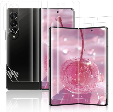 Carantee 2 Pièces Doux TPU Verre Trempé pour Samsung Galaxy Z Fold 5 5G, Anti-bulle HD Claire Doux Protection écran, Sensible au Toucher Film Souple Vitre Protection pour Samsung Galaxy Z Fold 5 5G