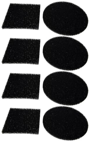 8 Stück Mülleimer Geruchsfilter aus Baumwolle Schwarz | Rund und Quadratisch, für Haus und Büro, Ersatzfilterpads für Behälter