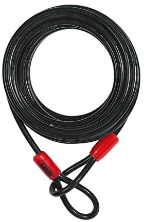 ABUS Schlaufenkabel Cobra 10 - Stahlseil mit Kunststoff ummantelt - Sicherung für Fahrrad- und Motorrad-Zubehör - 10 Meter lang, 10 mm stark