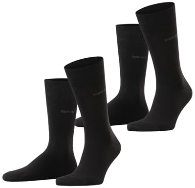 ESPRIT Herren Basic Easy 2-Pack Socken Baumwolle atmungsaktiv | mit glitzerndem Akzentstreifen