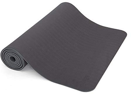 Bodhi Yogamatte Lotus Pro | Rutschfeste Übungsmatte | Sportmatte für Gymnastik, Pilates & Fitness | Antirutschmatte für deine Yogapraxis | Hypoallergene Trainingsmatte | schwarz/silbergrau
