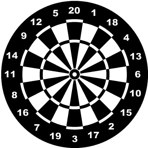 Samunshi® Wandtattoo Dartscheibe Wandaufkleber Dart in 7 Größen und 19 Farben (30x30cm schwarz)