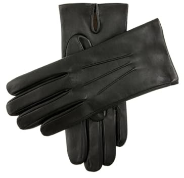 Dents Bath Men's Classic Cashmere Lined Leather Gloves BLACK 9.5