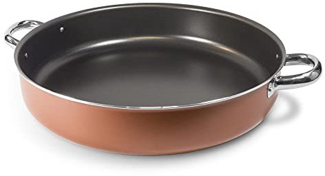 Moneta Zecchino, Cacerola Baja, Aluminio antiadherente, Cobre, 36 cm