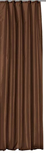 Haus und Deko Thermovorhang 245 x 245 cm Braun Polar Fleece Kräuselband Wärmeisolierende Vorhänge Gardine Blickdicht Kälteschutz Vorhang Verdunkelungsvorhänge knitterfrei
