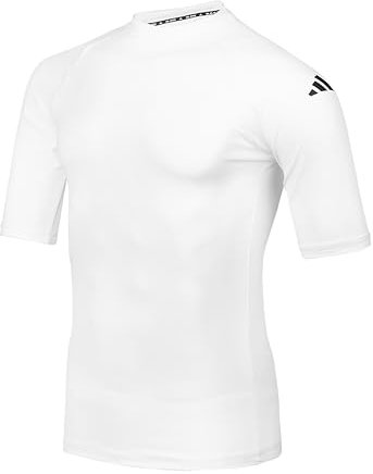 adidas Rashguard Judo Manches Courtes Lycra (Couleur : Blanc - Taille : M)
