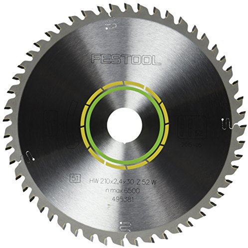 Festool 495381 Fine Tooth Cross-Cut Saw Blade for TS 75 Plunge Cut Saw - 52 Tooth