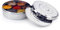 Zinel 7114 Spice Box/Masala Dabba with 7 Comparments and 2 Stainless Steel Lids, 18cm, Silver, 18 cm
