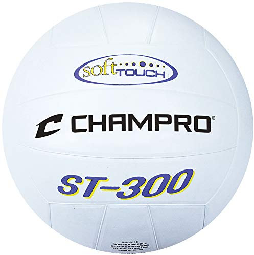 Champro 300 Gummi-Volleyball (weiß/schwarz)