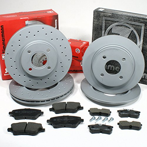 Zimmermann Bremsscheiben/Bremsen + Bremsbeläge für vorne + hinten