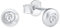 Amor Ohrstecker 925 Sterling Silber Damen Ohrschmuck, mit Zirkonia synth., 0,5 cm, Silber, Kommt in Schmuck Geschenk Box, 9064021