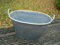 Dekorative stabile Zinkwanne Pflanztopf Zinkbottich Blumentopf 41x24cm