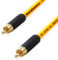 Premium Van Damme COAXIAL RCA to RCA Lead. 75ohm Coax Cable. CCTV Video SPDIF (4m, Yellow)