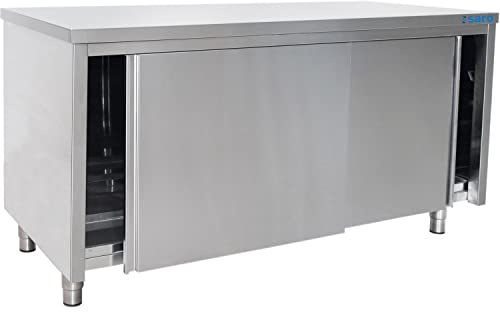 Saro Edelstahlschrank, Schiebetür - 700 mm Tiefe, 1000mm
