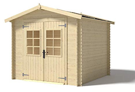 Salone Negozio Online Casetta Viola in Legno Nordico 246x300x220H Senza Pavimento