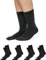 Snocks 4er Set Business Socken für Herren – Herrensocken mit atmungsaktiver Baumwolle ohne drückende Naht - Größe 39-42 - Farbe Grau