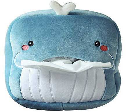 ihreesy Auto Taschentuchbox Halter,Niedliche Cartoon Kosmetiktücherbox Multifunktions Auto Plüsch Tissue-Box Serviettenhalter Hängen Papiertuchspender Tücherbox,#E