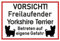 Samunshi® Aufkleber Vorsicht Yorkshire Terrier - Schild Sticker Hinweisschild Warnschild Vorsicht Hund 20 x 13,3cm Vorsicht Yorkshire Terrier schwarz