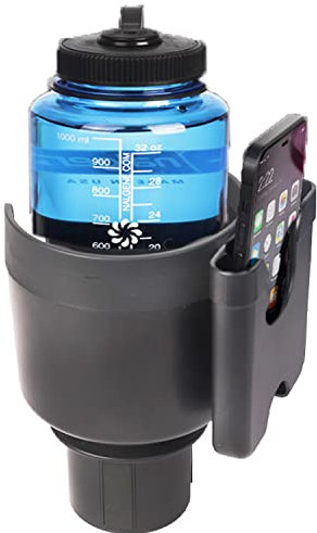 Adaptateur d'extension pour porte-gobelet de voiture avec base réglable, 2 en 1 pour porte-gobelet de voiture avec support de téléphone pour Hydro Flask, Yeti, Nalgene, grandes bouteilles de boissons