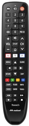 Meliconi - Télécommande de Remplacement Personal 1+ pour TV Samsung - 100% Fonctions d'origine - Boutons Netflix, Youtube et Amazon
