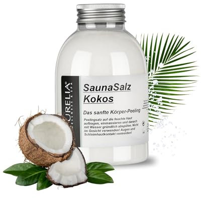 PURELIA Sauna Salz Kokos 650g Peelingsalz Sauna Salz Peeling Körperpeeling