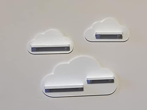PsGreen 3er Wolken-Set passend/Kompatibel für die Toniebox Toniefiguren (Weiss)