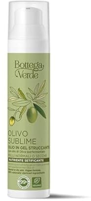 Bottega Verde - Olivo Sublime, Olio in Gel Struccante, 100ml | Nutriente, Setificante, con Olio di Oliva Iperfermentato, per Pelli Normali o Secche
