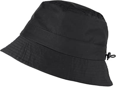 TOUTACOO, Bob Toutes Saisons, Chapeau d'été, Soleil, Repliable dans sa Poche intégrée, Toucher Coton - (21-Noir/Soleil)